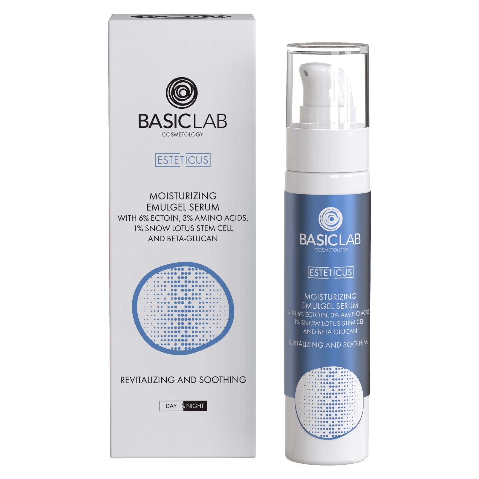 BasicLab Esteticus Emu-Gel Moisturizing Serum 50ml REVITALIZING & sOOTHING
