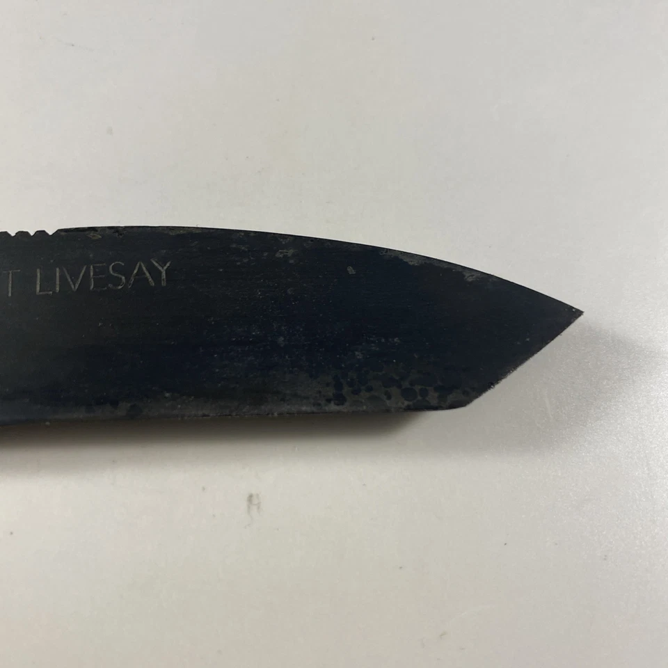 Newt Livesay Prototype Test Run U.S. Marshall Style Fixed Blade Knife & Sheath - Image 3 of 4