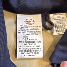 Flame Resistant Jacket Large-Regular NJFQ2210 Rasco Navy color