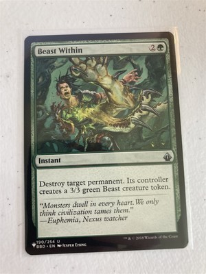 mtg Beast Within, instant, Mystery Booster or List card, unplayed