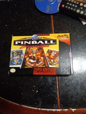 Snes Game Super Pinball Behind The Mask In Original Box