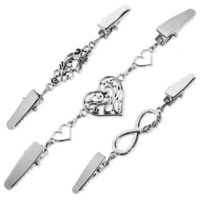 Ymapinc 3 Pcs Cinch Clips for Women Clothing, Vintage 3 pieces, Silver