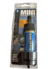 Sawyer MINI WATER FILTRATION SYSTEM Filters Up To 100,000 Gallons TRAVEL CAMPING