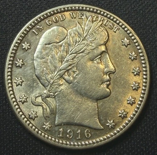 uncirculated 1916 Denver mint Barber quarter