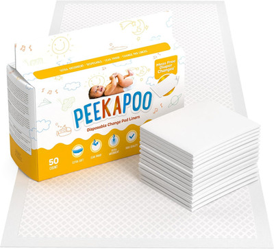 Super Soft Disposable Changing Pad Liners - 100 Pack, Waterproof & Absorbent