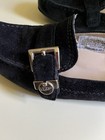Women's UGG Black Suede Slip On Flat Shoe SZ 7 Excellent Condition Silver Buckle — photo 6