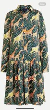 NWOT J.Crew Giraffe shirt dress button closure lined