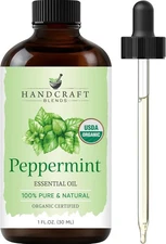 Handcraft Blends Organic Peppermint Essential Oil – 1 Fl Oz – 100% Pure and N