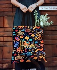 Classic Colourful Harrods Print Tote Bag Shopping Bag 35x40cm New
