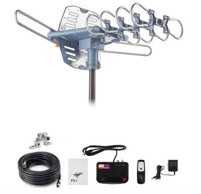 Outdoor HDTV Antenna Amplified Long Range Wireless Remote 4K 1080P Support