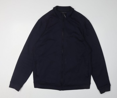 Schwarzes Sweatshirt mit durchgehendem Reißverschluss für Herren UK Größe L Marks and Spencer