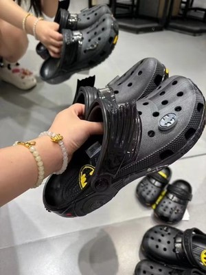 Batmobile Clogs Unisex Adult Black Crocs Classic Clog Comic Sandal Boy Shoes