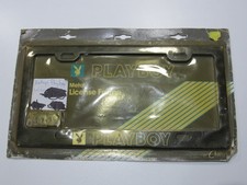 Nos Vintage 1987 Playboy Metal License Plate Frame Tag Vanity Holder Cover Girl