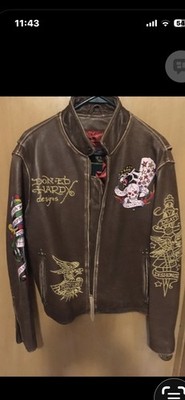 ED HARDY Vintage Leather Jacket (Dead before Dishonor)
