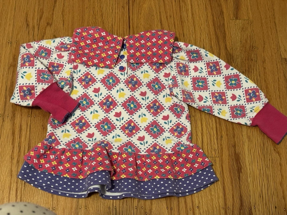 Camisa de jardín vintage Rainbow Gymboree Tulipán Foto 4 de 4