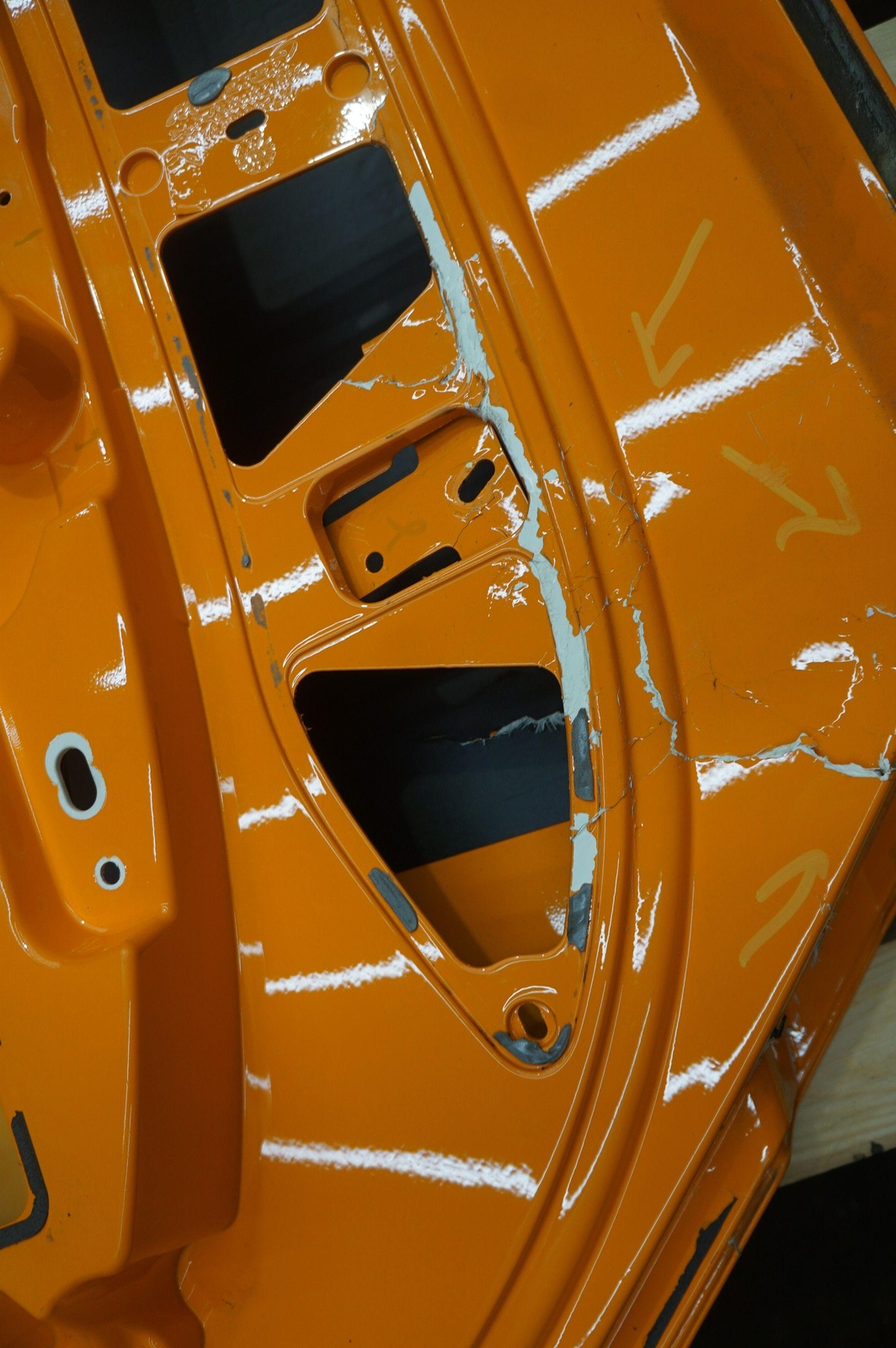 Front Left Driver Door Shell OEM Orange McLaren MP4-12C Spider 2012-14 *Note*