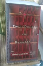 Vintage Cleveland High Speed Twist Drill Bit Hardware Store Tool Display Case