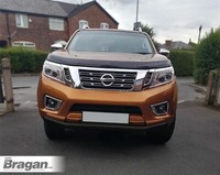 Schwarz Frontspoiler Domstrebe Nissan Navara D23/Np300 2016 + Edelstahl Stoß 4X4
