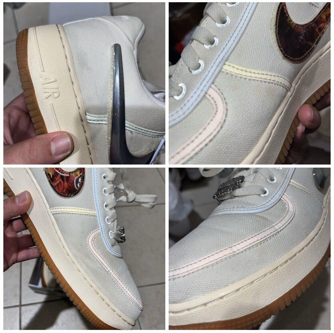 Nike Air Force 1 x Travis Scott Sail | eBay Nike Air Force 1 x Travis Scott Sail | eBay