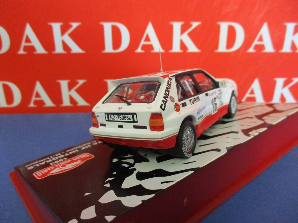 Die cast 1/43 Modellino Auto Lancia Delta HF Integrale Rally Monte Carlo 1993 - Immagine 3 di 4