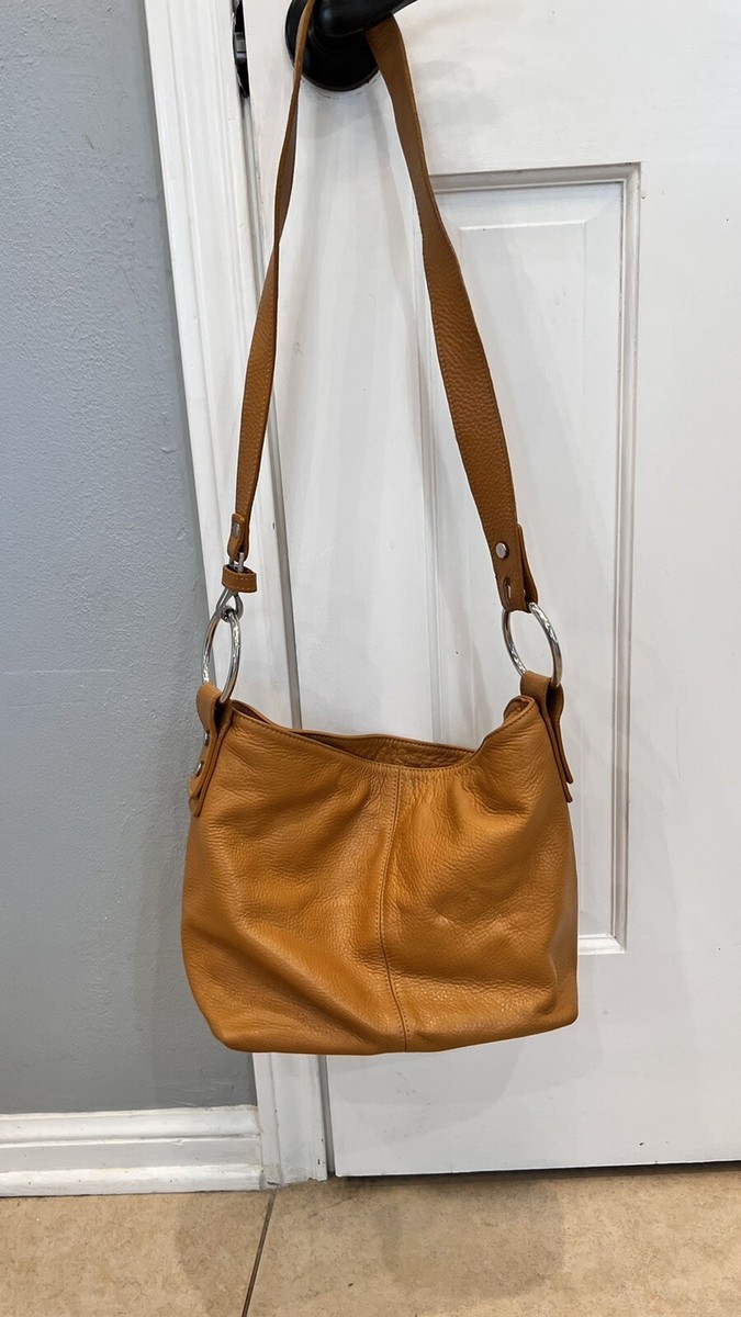 FP Pelletteirie Light Brown Leather Shoulder/Slouch Bag Firenze Collection  EUC