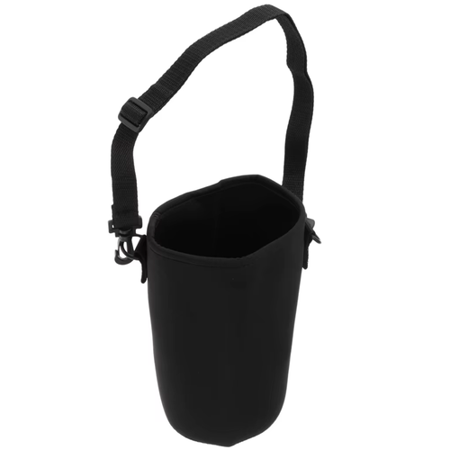 Vintage Rose Insulated Water Bottle Carrier - Neoprene Drawstring Holder With Adjustable Strap For Hiking, Gym, Travel