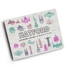 A4 PRINT - Hatford, Oxfordshire, England - World Landmarks