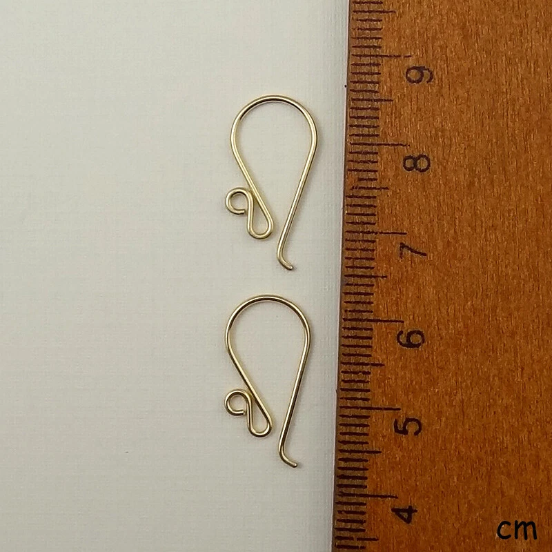 Pendientes de Pastor Relleno de Oro Ganchos - Gancho Francés Pendiente Alambre - Pequeño Earwire Foto 4 de 4