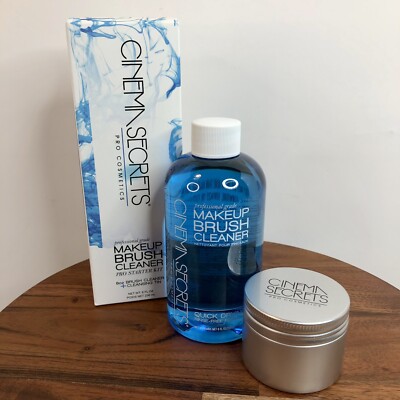 Cinema Secrets Pro Starter Kit Brush Cleaner 8oz with Tin 95% Full - READ DESC