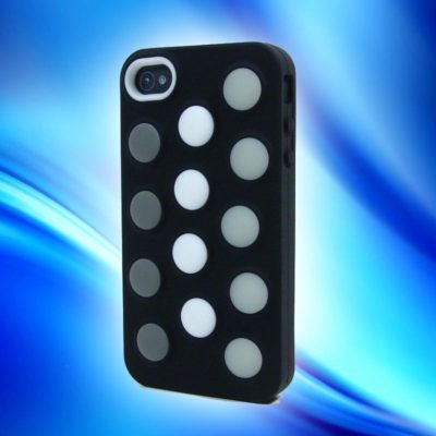Incipio iPhone 4 Dotties High-Density Silicone Case Interchangeable Dots, Black