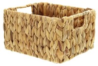 FüLlkorb Aus Wasserhyazinthe Mit Griffen 22 X19 X13 Cm Brotkorb Obstschale Korb