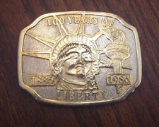 Vintage 100 Years of Liberty 1886-1986 Belt Buckle