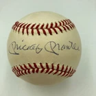 Mickey Mantle Signed Vintage American League Joe Cronin Baseball JSA COA