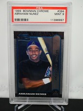 ABRAHAM NUNEZ 1999 BOWMAN CHROME BASEBALL #394  - PSA 9 MINT - *15634