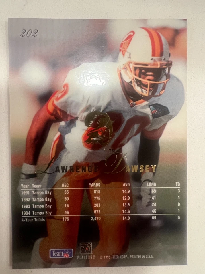 1995 Flair - Lawrence Dawsey ( Tampa Bay Buccaneers ) #202 - Image 2 of 2