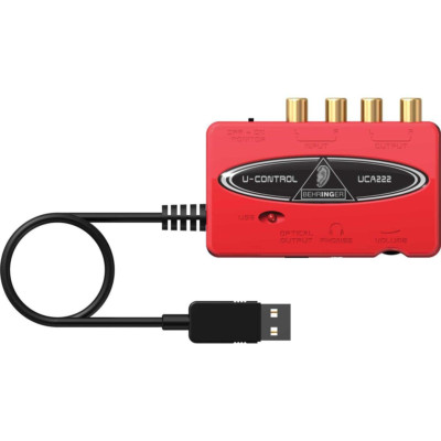Behringer U-CONTROL UCA222 ultraniedrige Latenz 2 Zoll/2 Ausgang USB Audio Interface mit