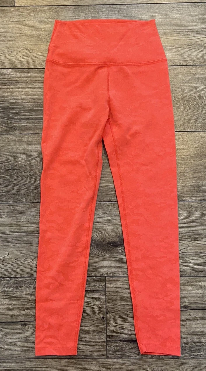 beyond-yoga coral orange camo leggings