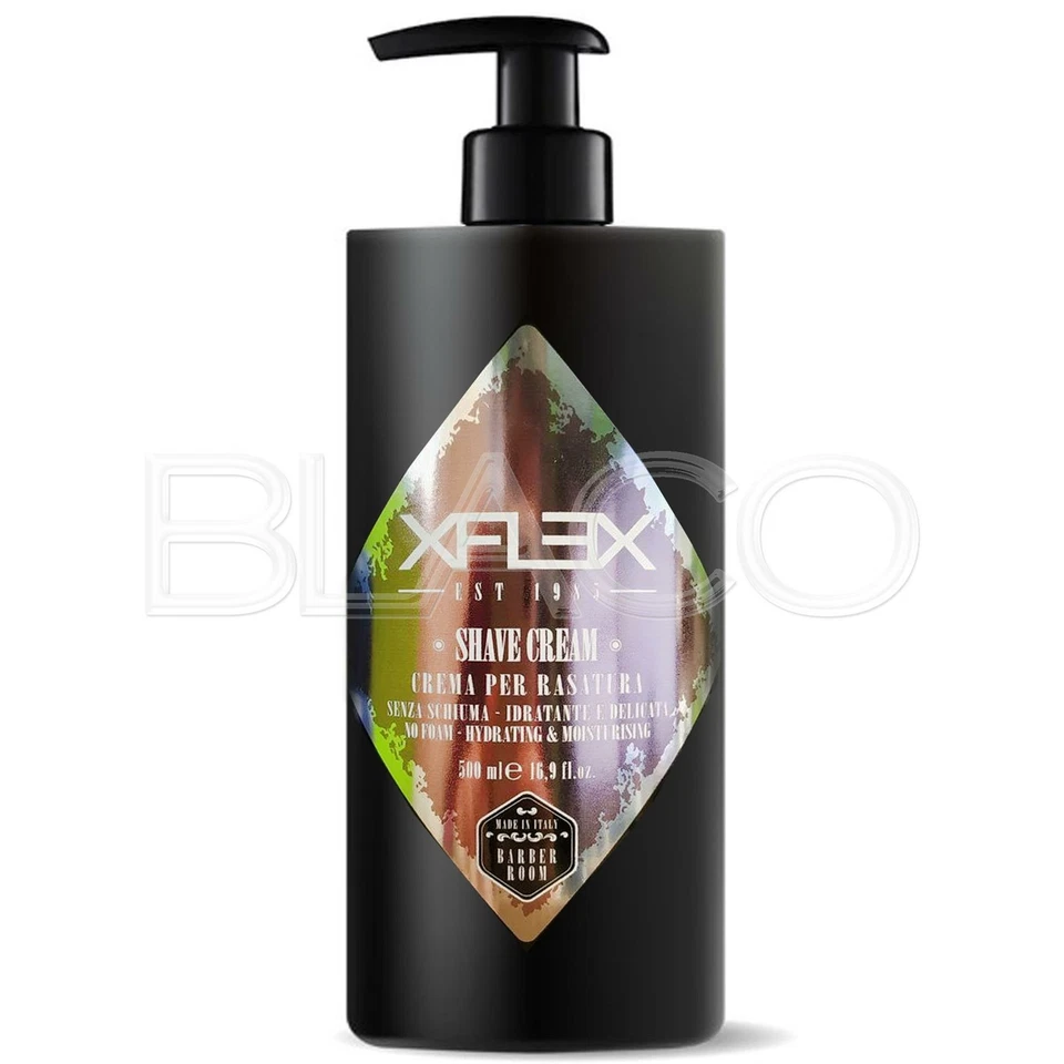 EDELSTEIN XFLEX SHAVE CREAM RASATURA 500ML - CREMA PER RASATURA BARBA PELLE MORBIDA