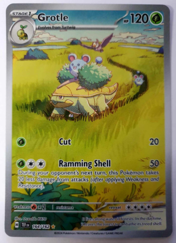 Pokemon: Temporal Forces - Grotle - Illustration Rare - NM 164/162 - Picture 1 of 1