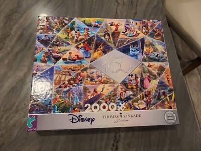 Thomas Kinkade Disney 100 Years Princess Collage 2000 Puzzle New Ceaco ...
