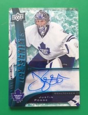 JUSTIN POGGE (TORONTO) 09-10 TRILOGY HARD SIGNED ICE SCRIPTS AUTOGRAPH IS-JP