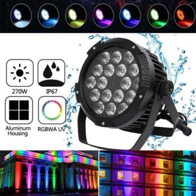 #ad #ad 270W IP65 Waterproof RGBW 18LED Par Light DMX Stage DJ Outdoor Light Beam Washer $74.39