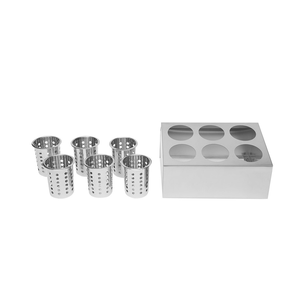 Kitchen Utensil Holder Organizer Container Spoon Fork Flatware Storage ...
