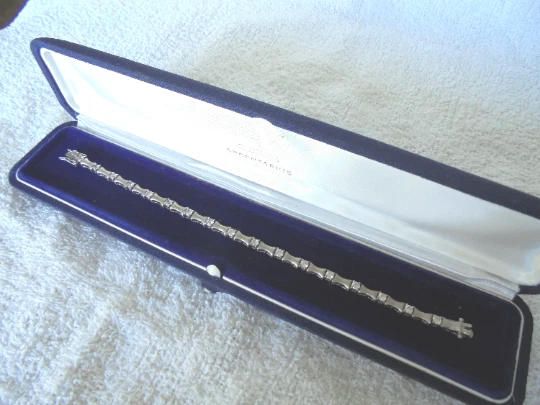 BRACCIALE IN ARGENTO 925 Tennis bracelet white SWAROVSKI crystals Made in Italy - Immagine 3 di 3