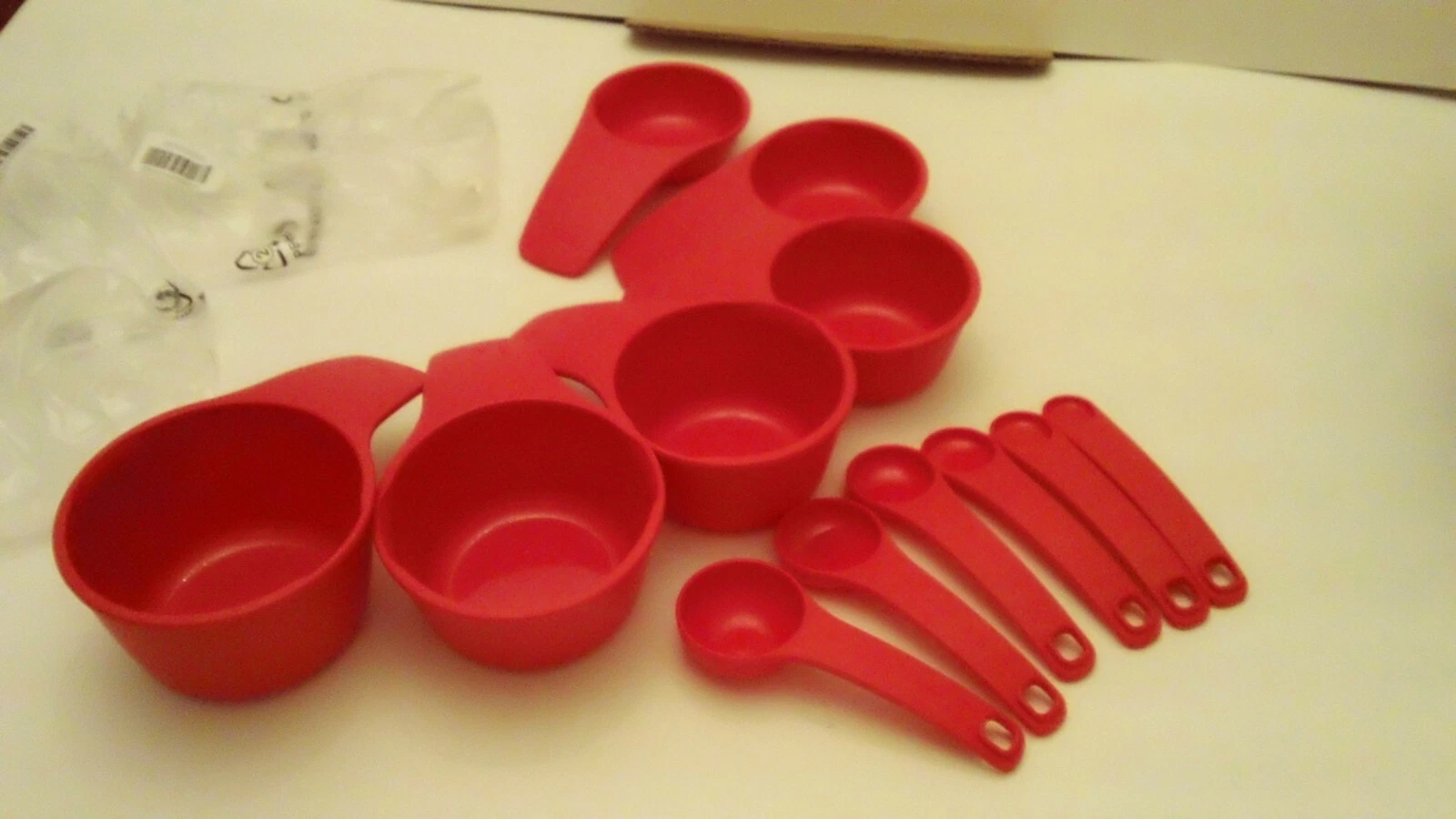 Tupperware Measuring Cups & Spoons Set -Chili Red-NIP
Opens in a new window or tab