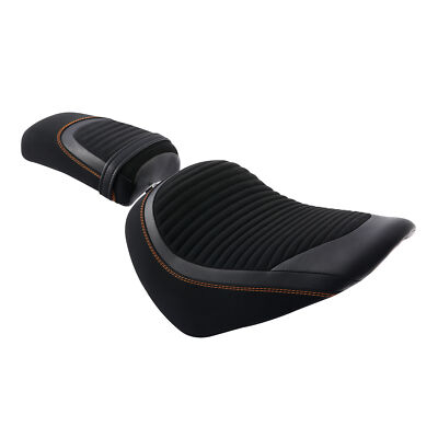 Black Driver Passenger Seat Fit For Harley Street Bob FXBB Standard 2018-2024