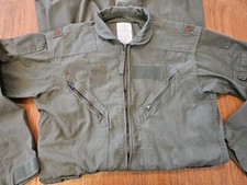 42L Flyers CWU-27/P Sage Green Nomex Flight Suit Coveralls 8415-01-043-8390