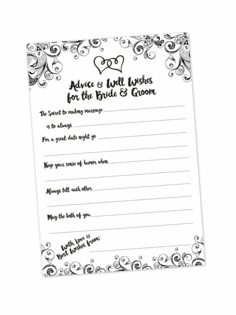 Advice And Categories Well Wishes Cards For The Bride And Groom