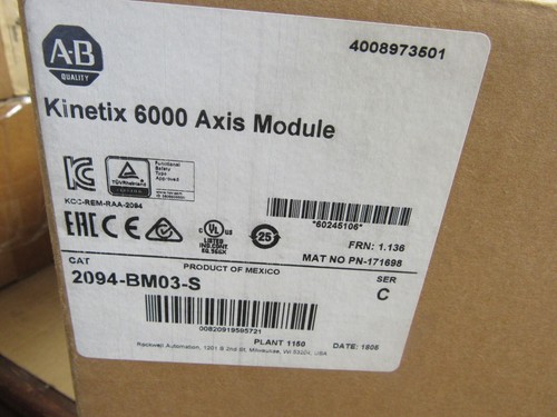 NUOVO sigillato Allen-Bradley 2094-BM03-S servoazionamento kinetix 6000 modulo asse - Foto 1 di 2