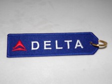 DELTA AIRLINE KEYCHAIN OR FOB EMBROIDERED BOT...